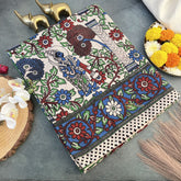 Off White Cotton Kalamkari Saree-VS4157